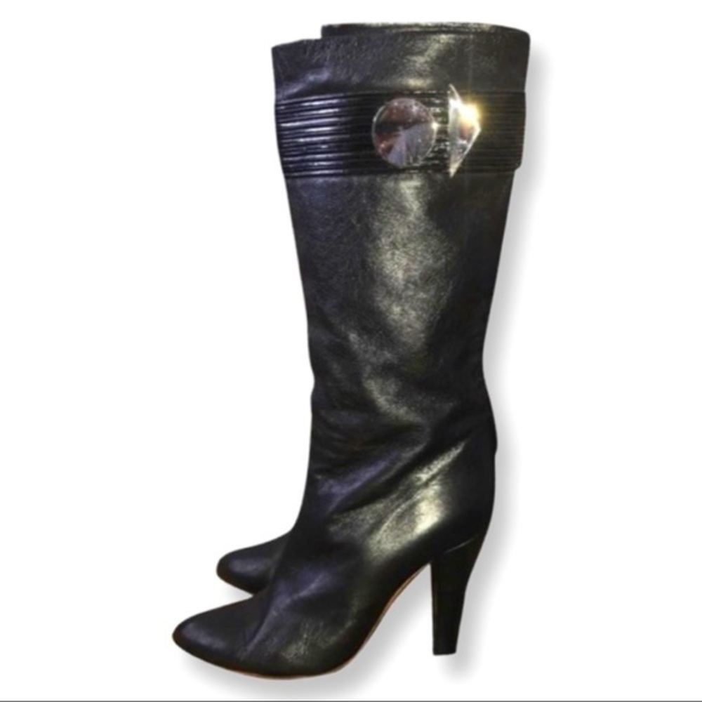 Vintage y2k- era Black Leather Marc Jacobs Boots Size 8